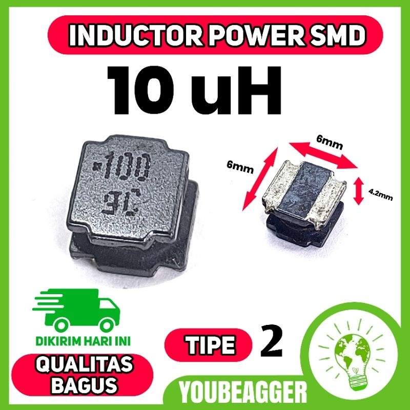 Inductor Power SMD 10 uH induktor 100 tipe 2