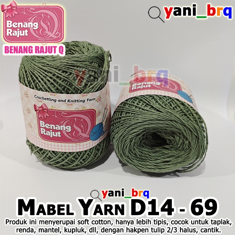BENANG RAJUT HALUS SMALL MABEL 69 SAGE ZIB TOKO BENANG RAJUT Q yani_brq