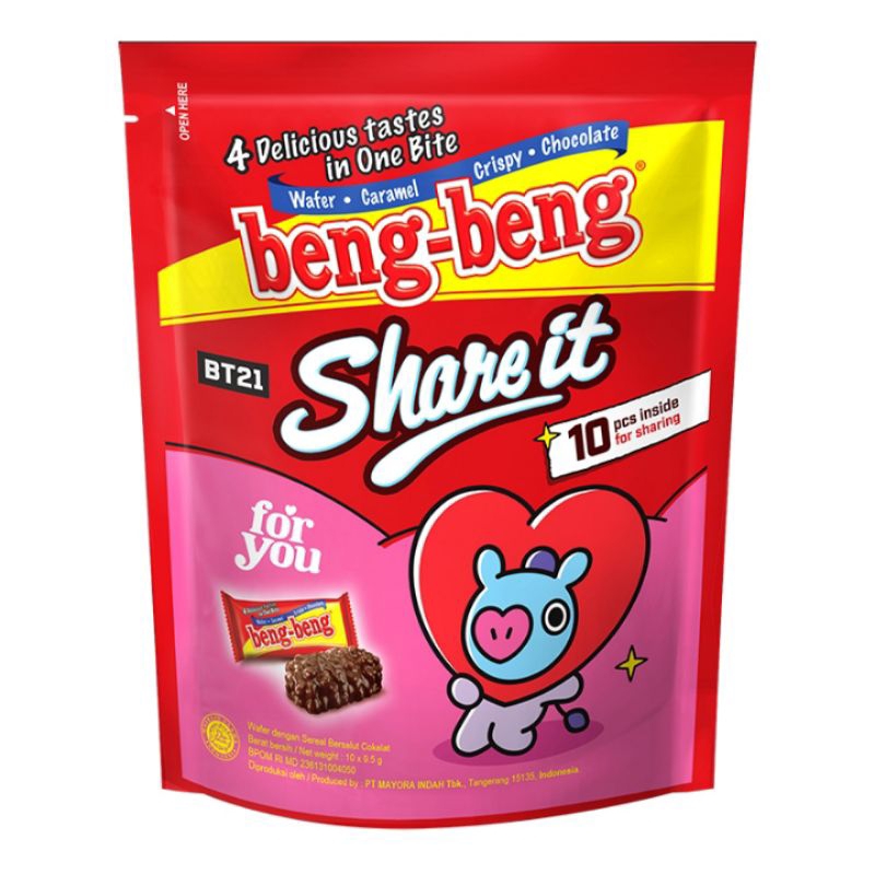 

Beng beng share it wafer rice crispy cokelat 9.5 g