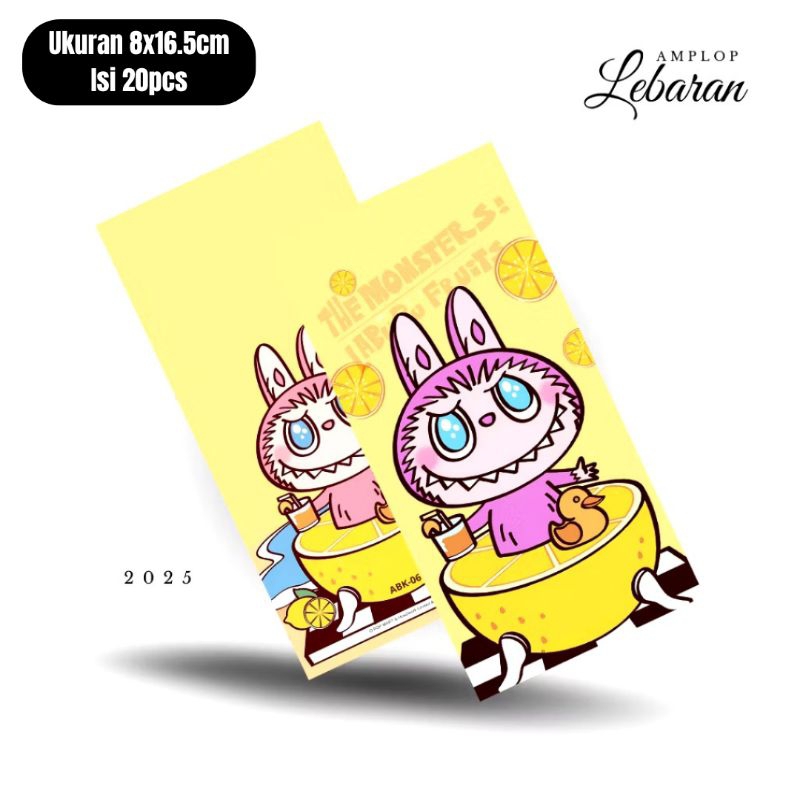 

Amplop Lebaran Premium Karakter Labubu Tanpa Dilipat Ukuran Besar 8x16.5cm Isi 20pcs Kertas Tebal 100gsm