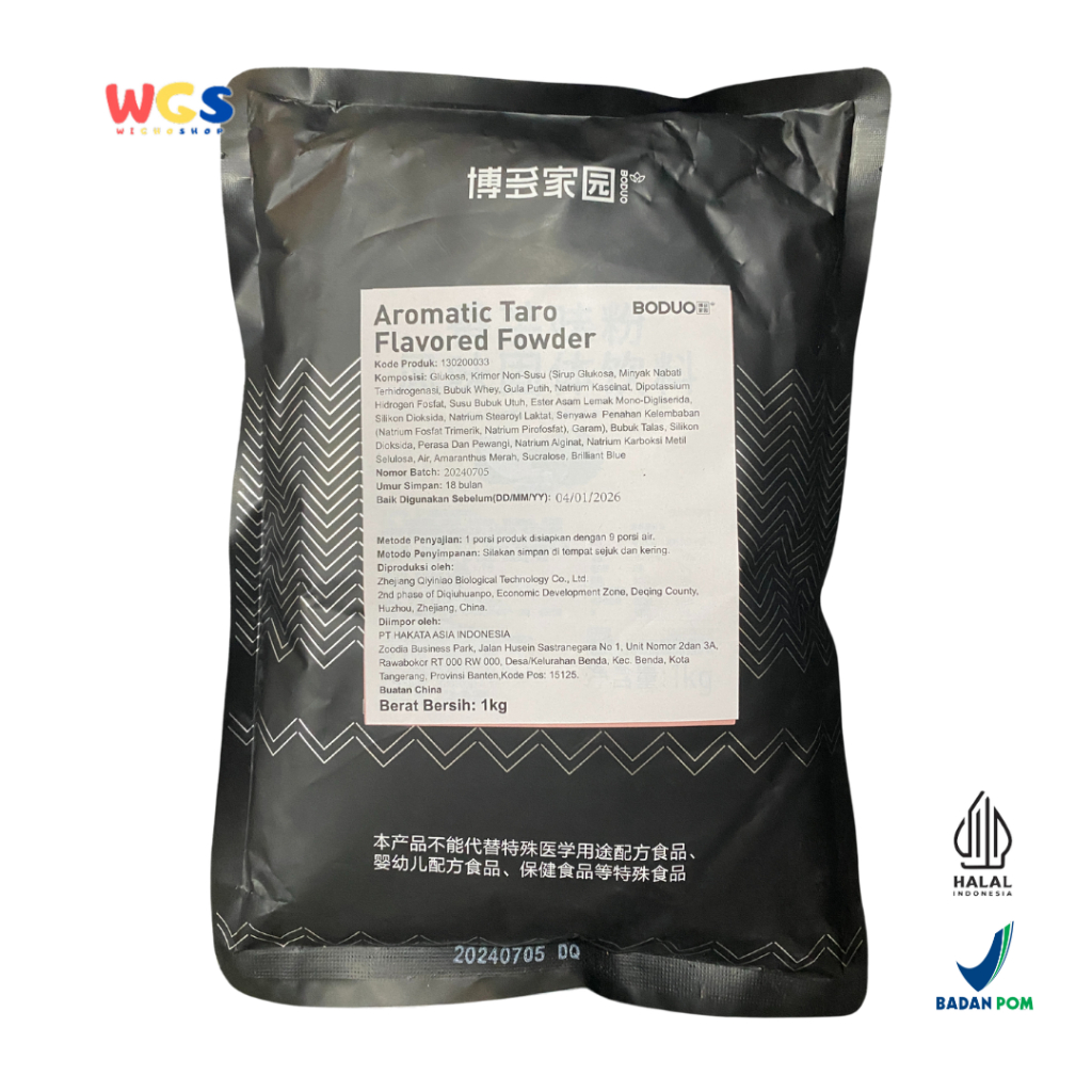 

BODUO Premium Aromatic Taro Milk Tea Powder 1kg – Halal dan BPOM