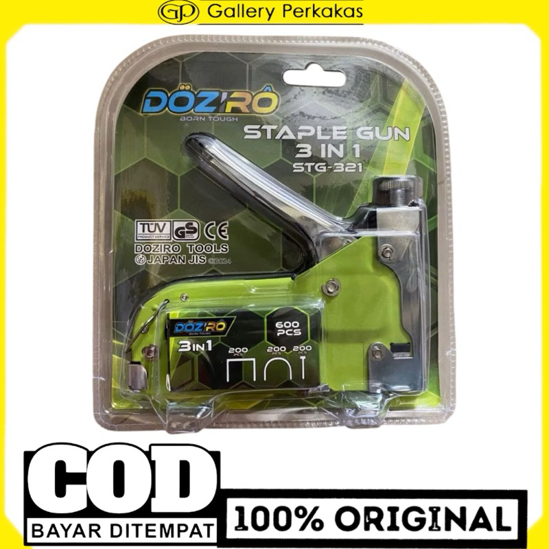 

doziro staples tembak 3 in 1 tacker stepler staples perekat powerfull staples tembak
