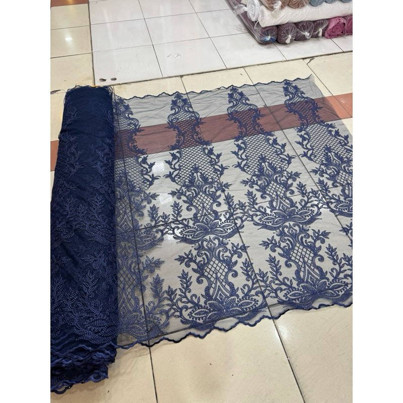 Kain bahan tile elisab / bakan kebaya brokat Tulle.