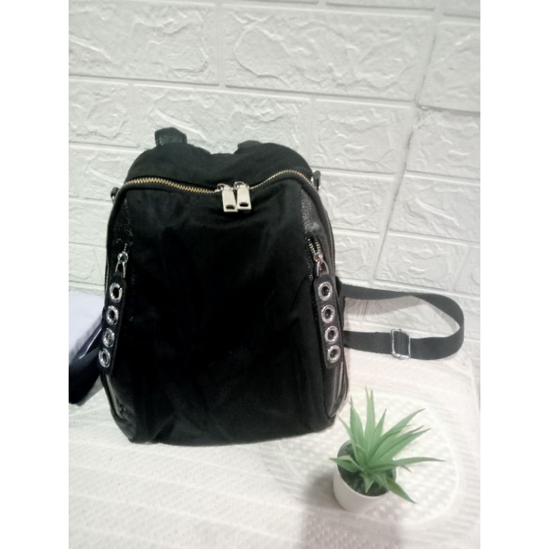 Tas PL Ransel Nilon mix kulit sinte Ssamzie siyot, ada minus