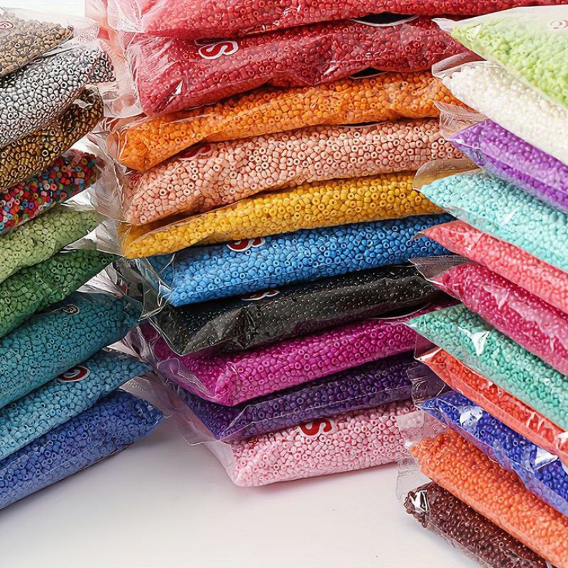 Manik Manik Pasir /Mute Payet Pasir 1pon 450/8/0 4mm/Manik Pasir Bahan Kerajinan Tangan DIY