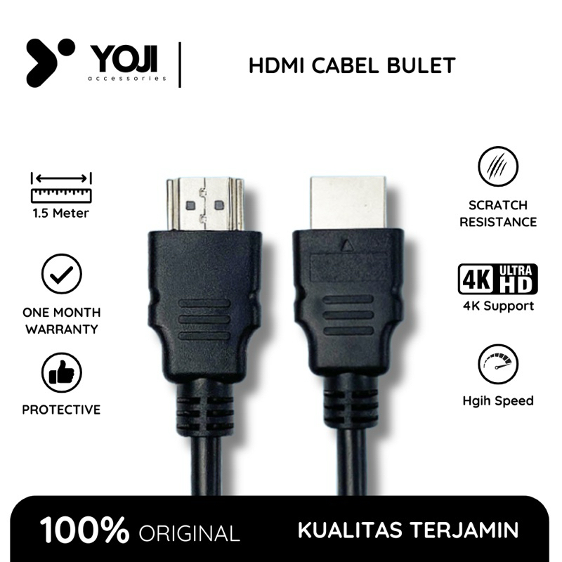 YOJI KABEL HDMI 1.5M FULL HD 1080P MALE TO MALE HIGH QUALITY