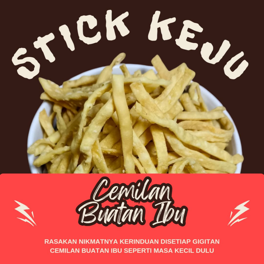 

Stick Keju Cemilan Asli Buatan Ibu / Cheese Stick 150gr / 250gr / 500gr / 1kg