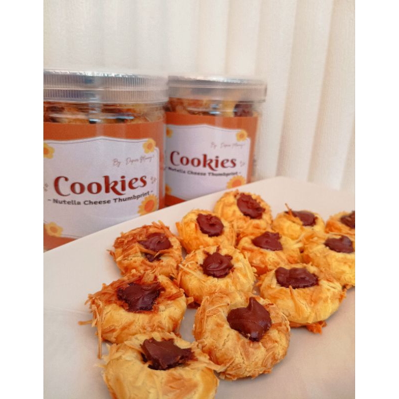 

Nutella Cheese Thumbprint Cookies HOMEMADE Crispy Cookies Kue Kering