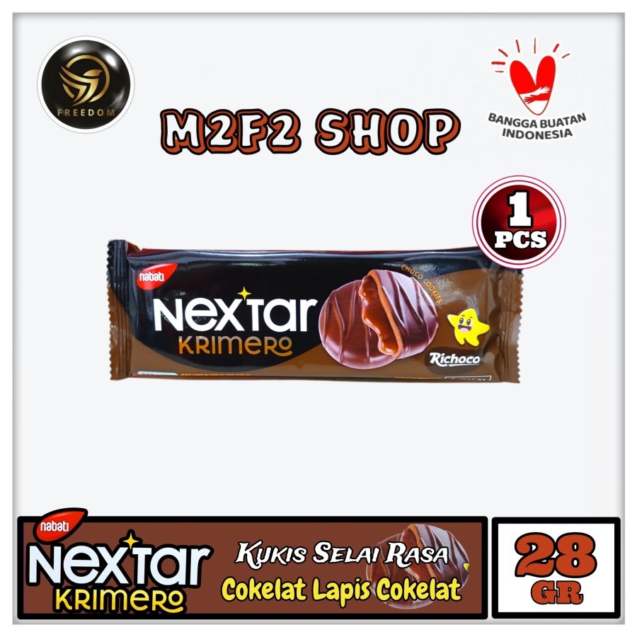 

Nabati Nextar Krimero Richoco | Biskuit Lapis Cokelat - 28 gr (Kemasan Satuan)