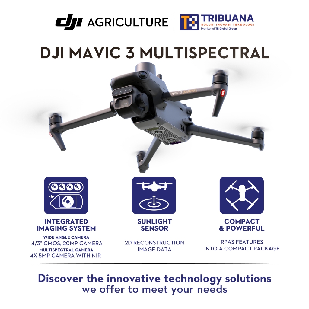 DJI Mavic 3 Multispectral Camera Drone Survey Mapping Pemetaan Hutan Pertanian Pohon Kamera Drone DJ