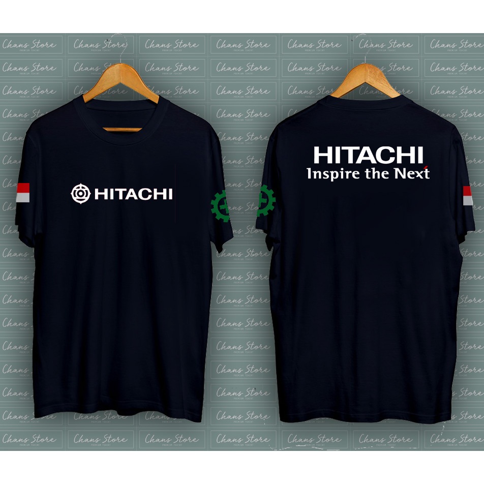 Kaos Hitachi Operator Tambang LOGO Excavator cotton combed 30s