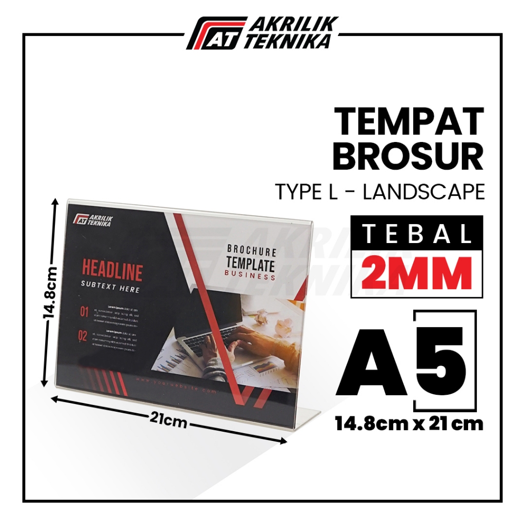 

Tempat Brosur A5 2mm / Akrilik Tent Card Landscape / Acrylic Qris Barcode - Tipe L