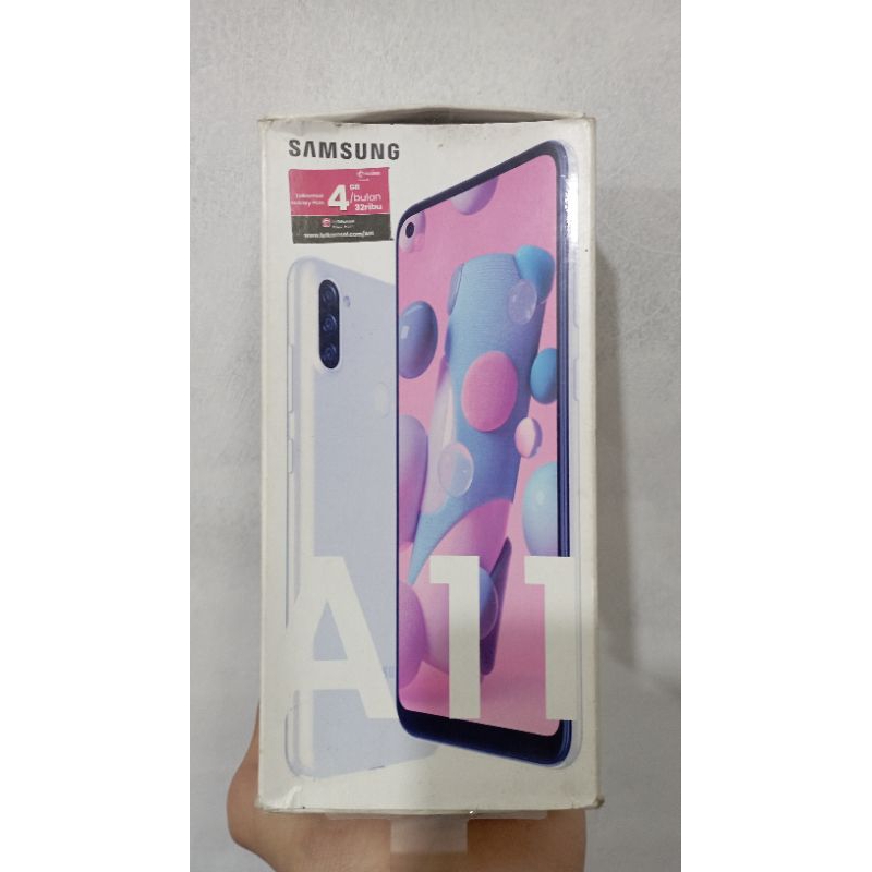 "BACA DENGAN SEKSAMA" Box Samsung A11 | 3GB/32GB | Warna Putih | (SECOND) (HANYA BOX TANPA HP)