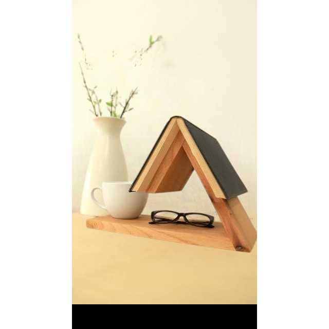 rak asesoris bentuk segitiga, rak kacamata, rak buku