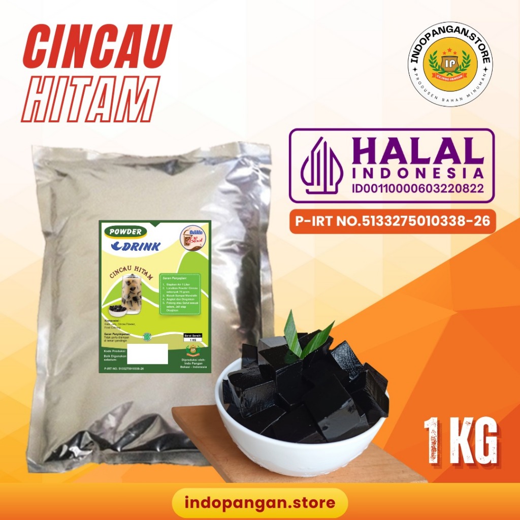 

Cincau Hitam Powder 1 Kg / Bubuk Cincau Hitam Kemasan 1 Kg