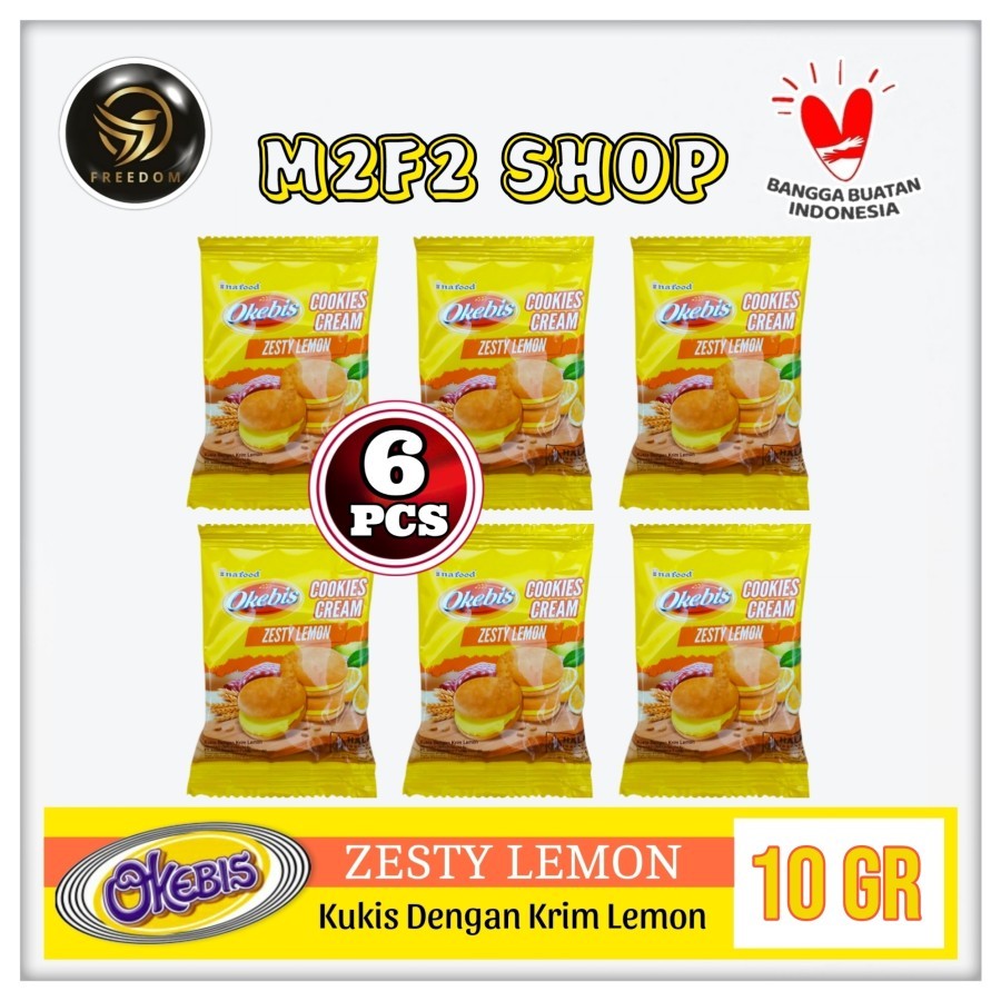 

Okebis Cookies Cream Zesty Lemon | Kukis Krim Jeruk Lemon Sachet - 10 gr (Kemasan 6 Pcs)