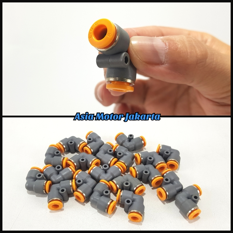 Nepel Colok Selang Angin L-Polos 6mm - 8mm - 10mm - 12mm
