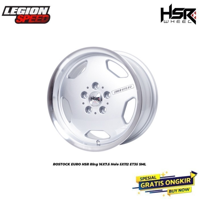 Ready Velg ring 16 Lebar 7,5 HSR Rostock Euro Silver