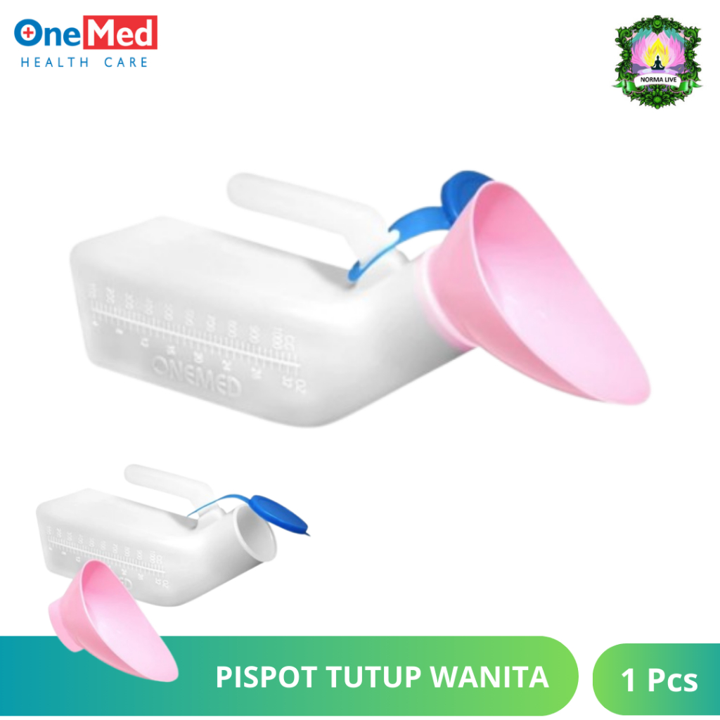 Onemed Pispot Perempuan Tutup Tempat Wadah Urine Kencing Wanita Urin Lansia Orang Tua