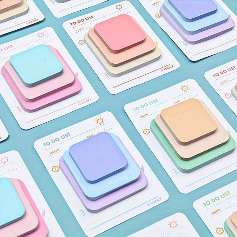 

sticky notes pastel 3 ukuran warna sticker notes aesthetic memo pastel memo 3 warna memo lucu