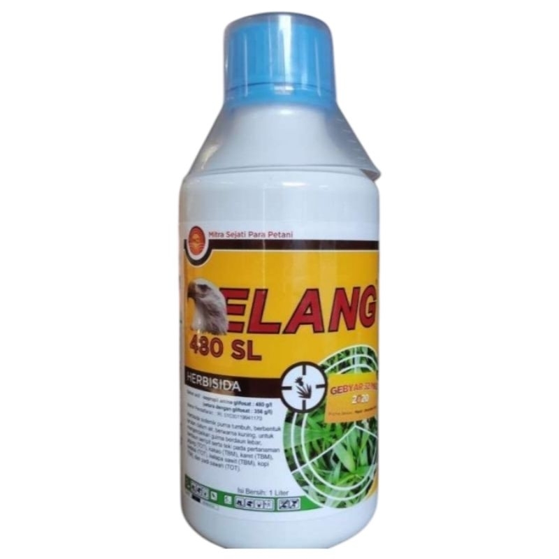 ELANG 480SL 1L Bahan aktif isopropil amina glifosat (setara dengan glifosat: 356 g/l): 480 g/l