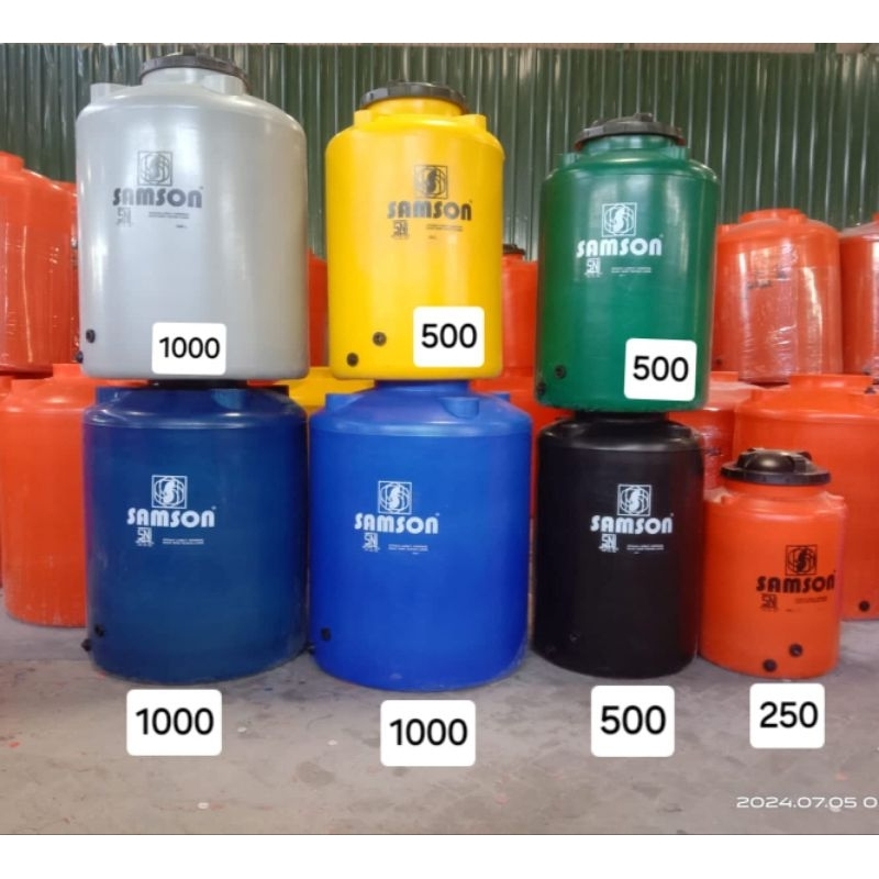 Tangki Air/Toren Air/Tandon Air merk SAMSON/ BAMBU SUMATERA kapasitas volume 250 L, 500 L, 1000 L da