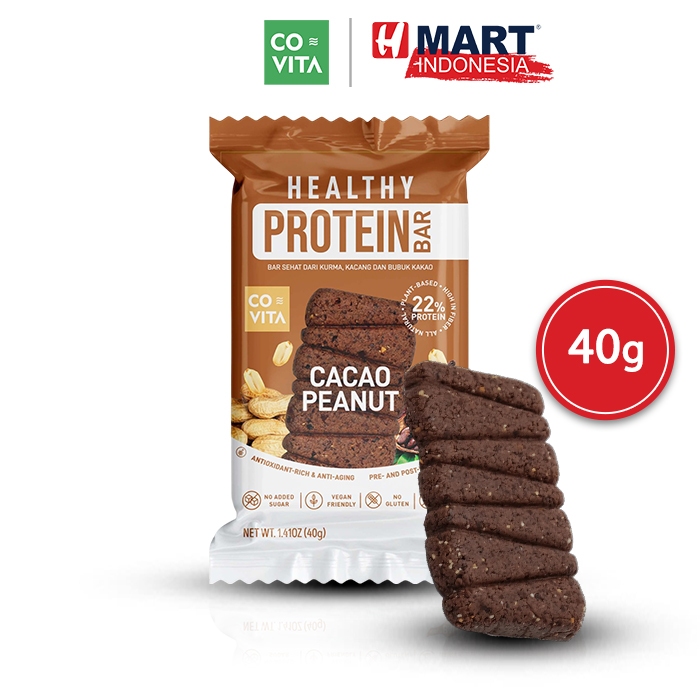 

COVITA Healthy Protein Bar Cacao Peanut - Camilan Sehat 40g
