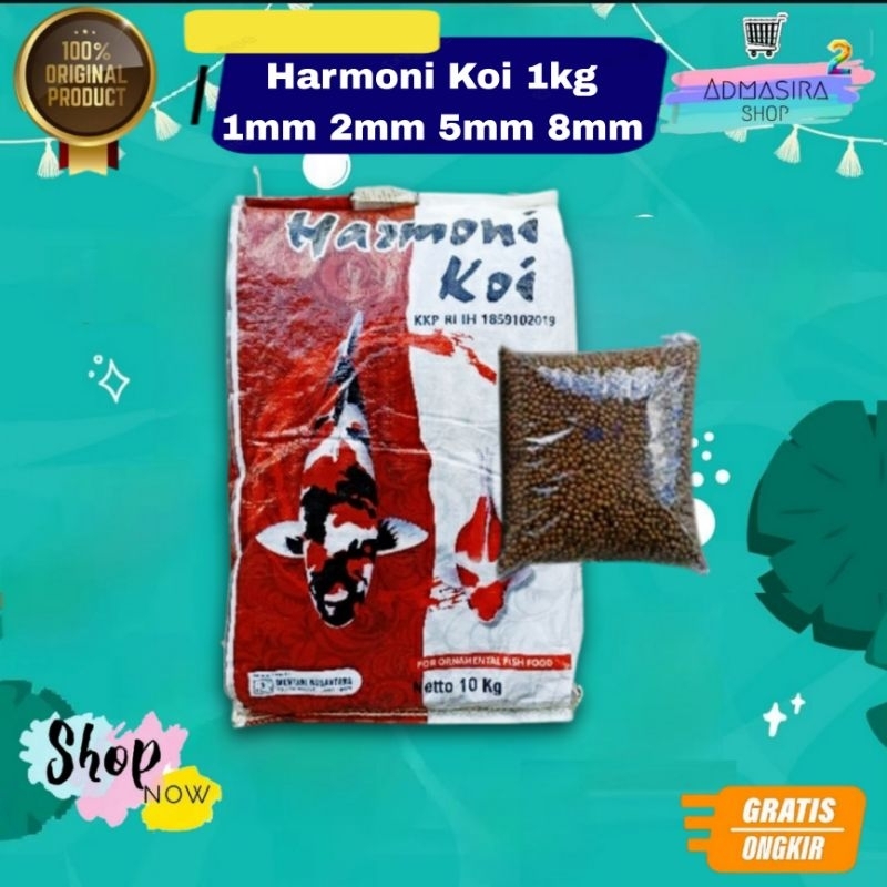 Pelet Koi HARMONI KOI pakan koi 1kg 1mm 2mm 5mm 8mm