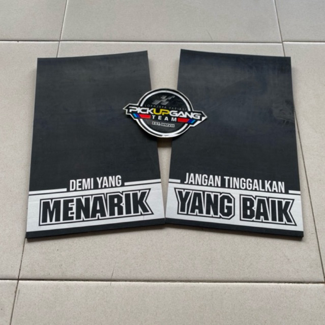 JUAL KARPET LUMPUR VARIASI PICK-UP PENAHAN LUMPUR KEPET EBEK KARET LUMPUR DAN STICKER UKURAN L300