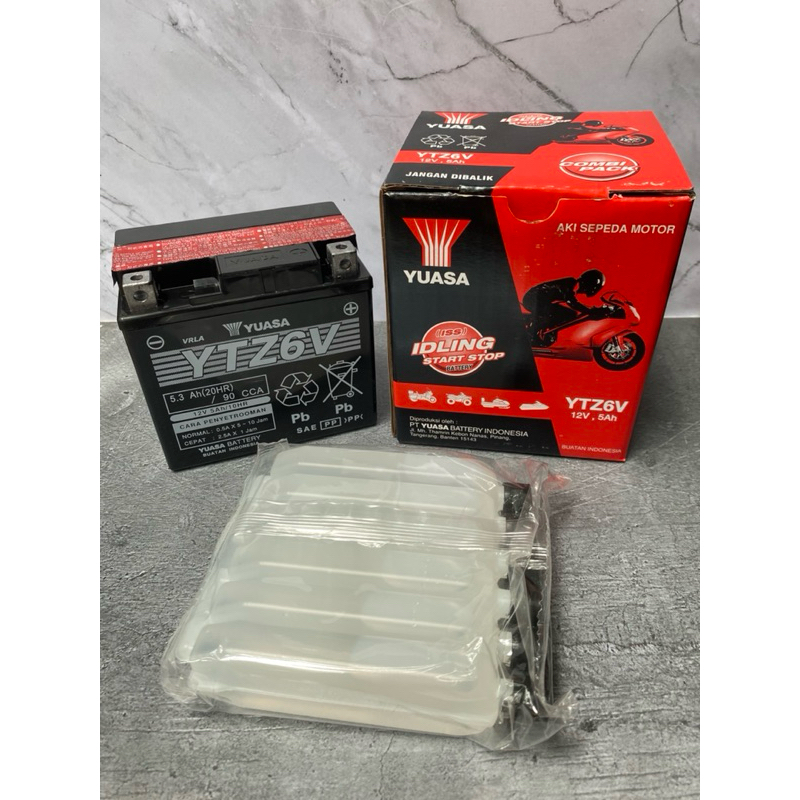 AKI VARIO 125 VARIO 150 SATRIA FU N MAX NEW YTZ6V YUASA ORIGINAL YUASA