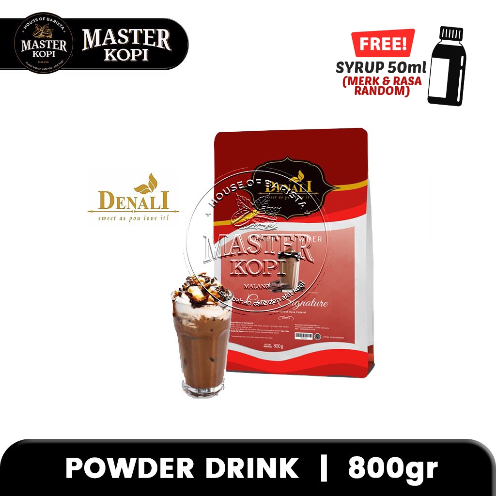 

Denali Powder Cocoa Signature DENALI Frappe Powder Minuman Bubuk 800gr