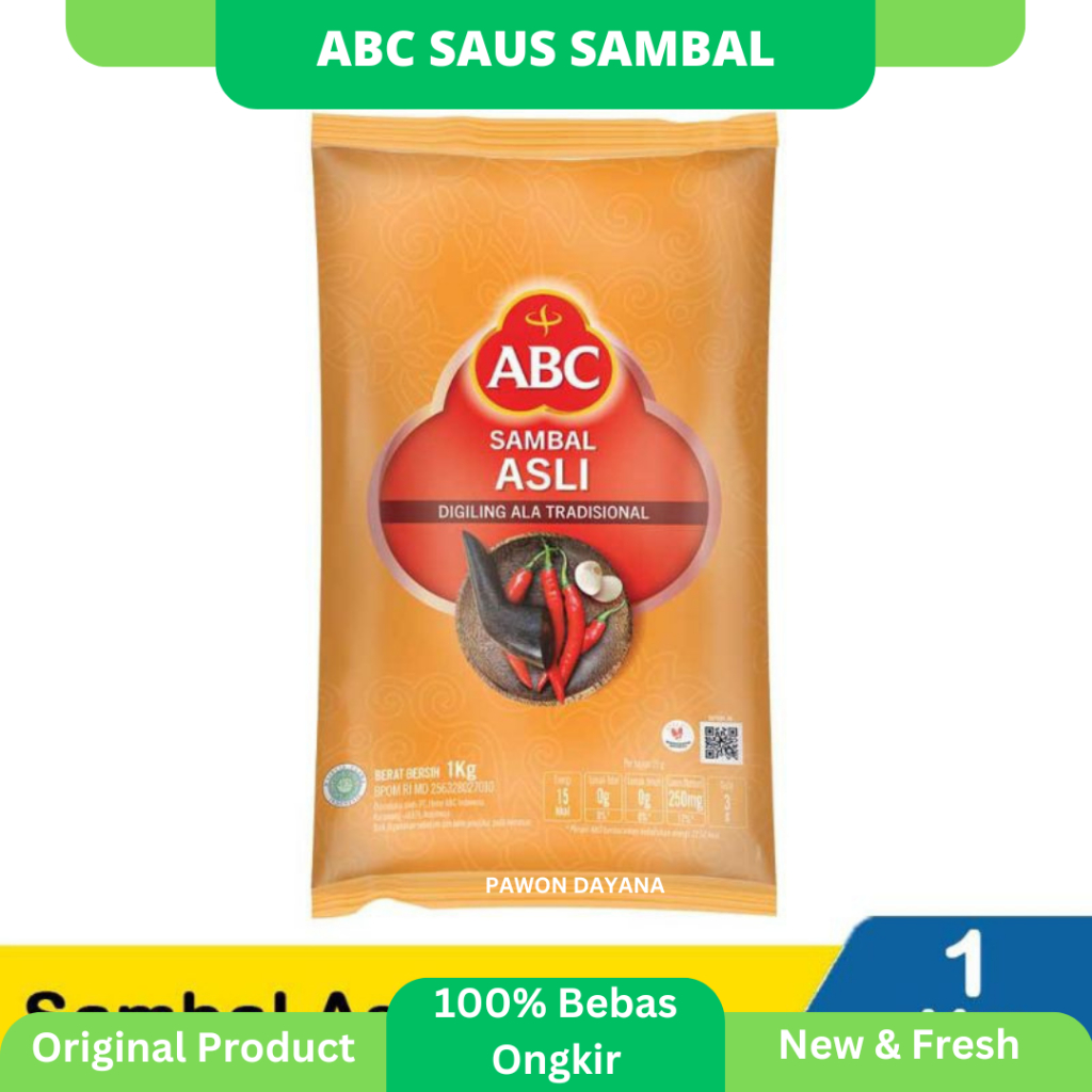 

Saus Sambal ABC 1kg / ABC Saus Sambal Refill / ABC Saus Cabai / Saos Sambal