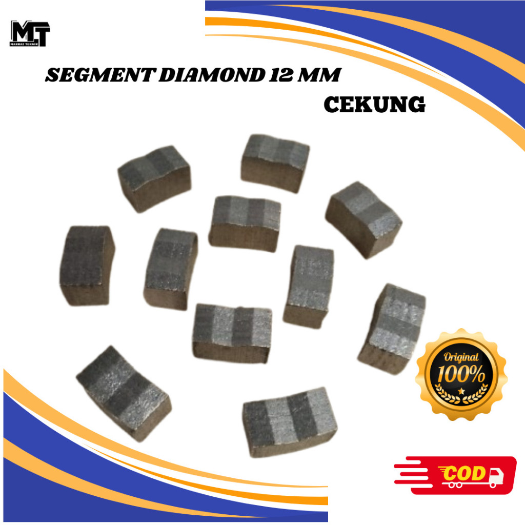 segmen mata bor sumur cekung/ segment bor sumur/diamond segment 12 mm