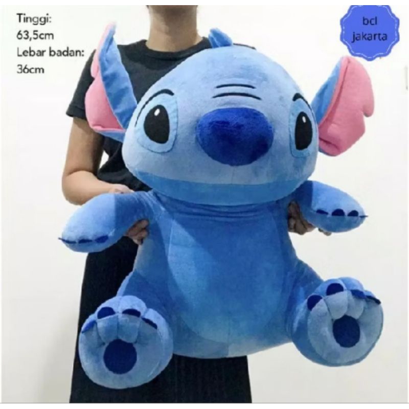 Terbaru Boneka Biru Karakter Desain Disney Boneka Lilo Boneka Stitch Ukuran Xxl Jumbo, Bahan Yelvo