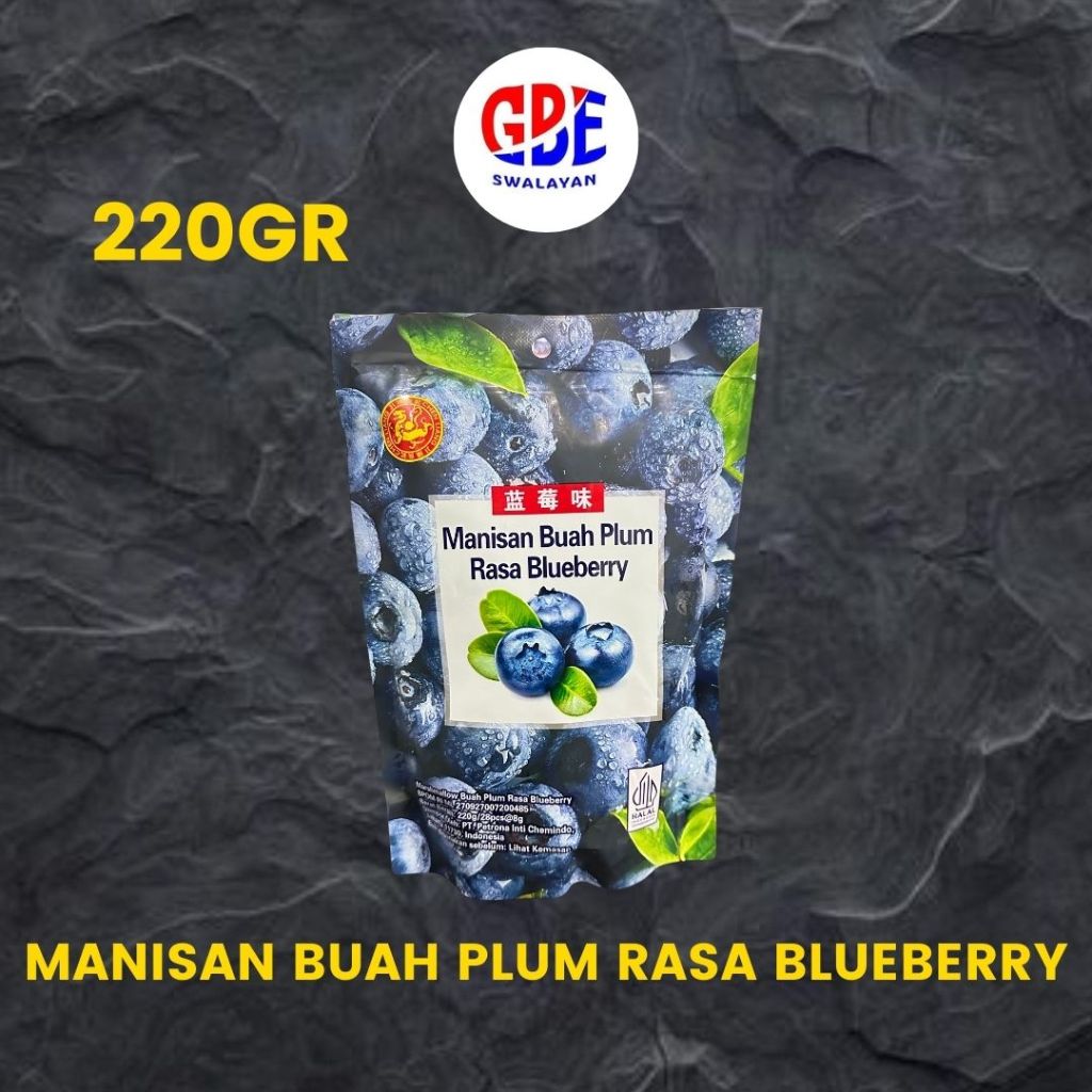 

Manisan Buah Plum Rasa Blueberry 220gr