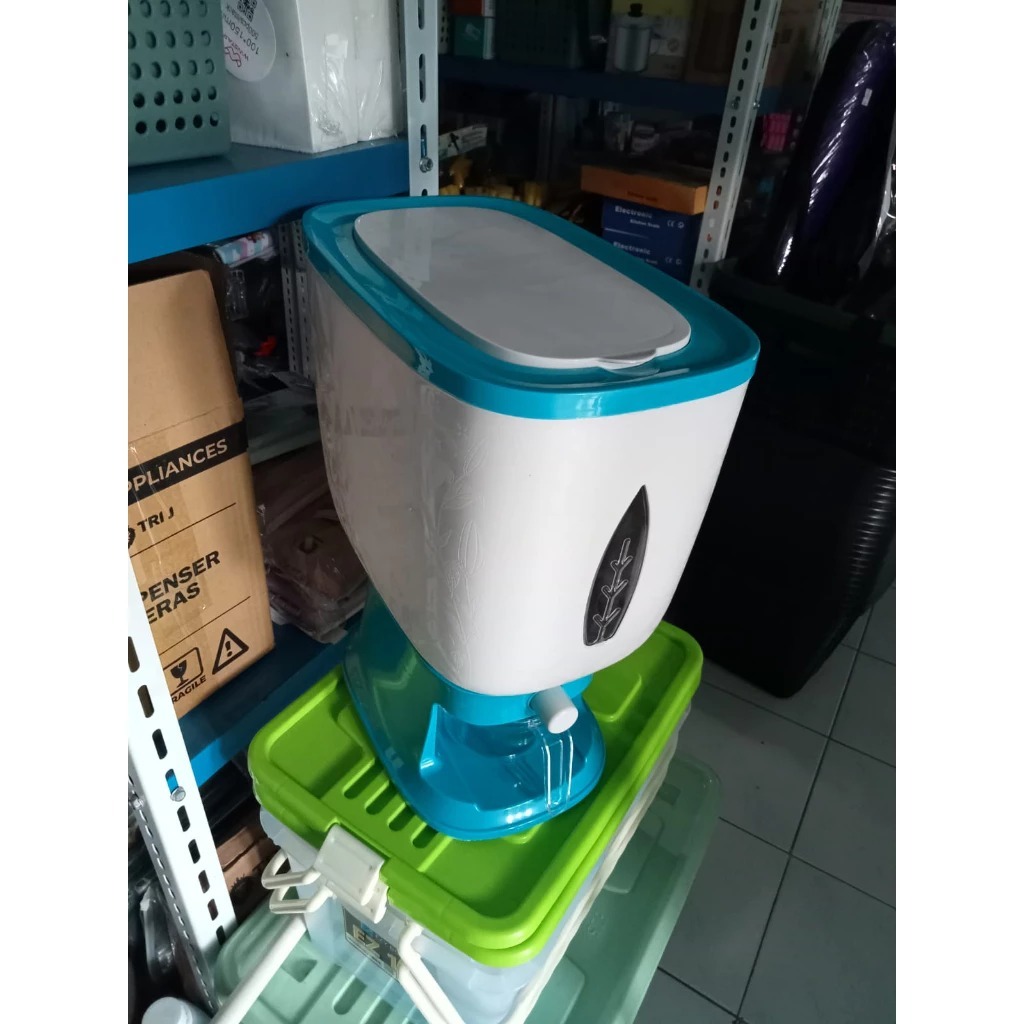 Dispenser Beras Tempat Beras 10 Kg Murah - Wadah Beras Model Baru Otomatis Anti Hama - Rice Box Otom