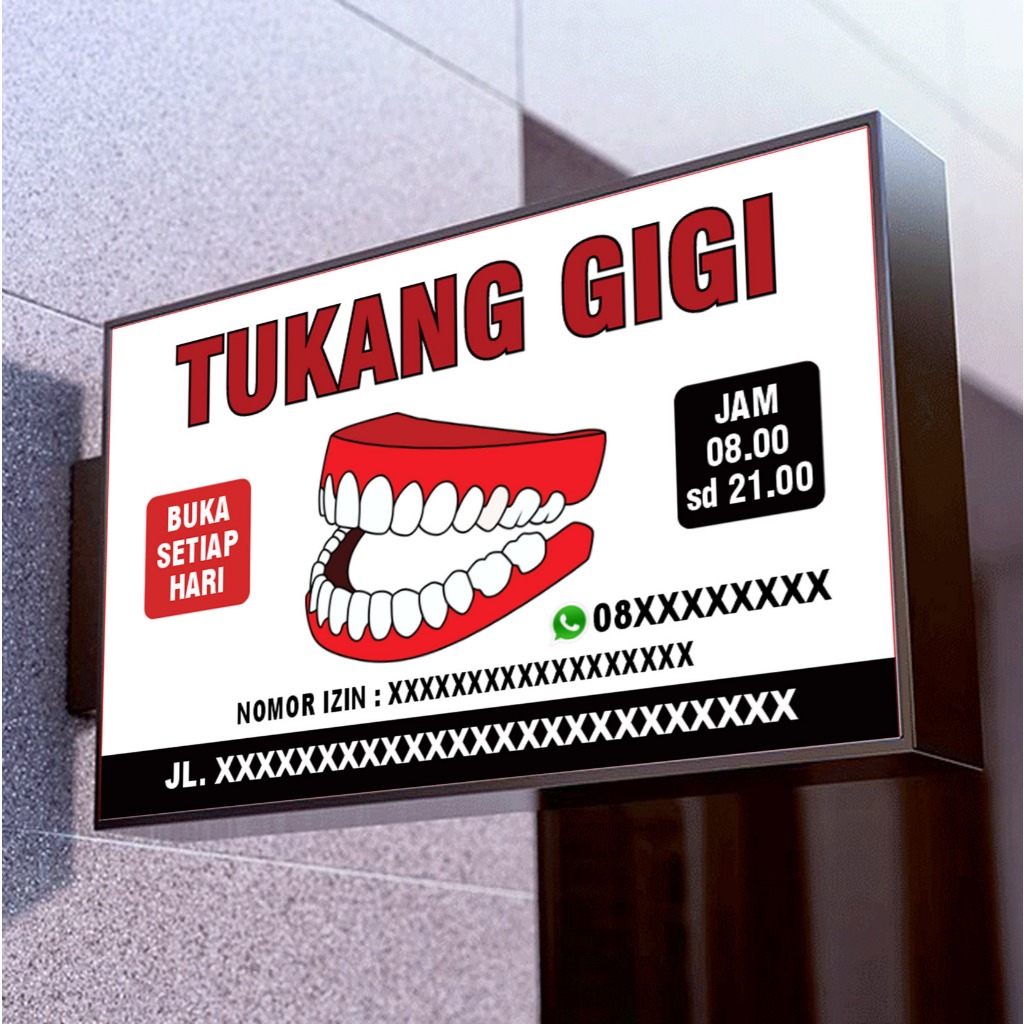 

STIKER VINYL BUAT NEON BOX TUKANG GIGI, DESAIN BISA CUSTOM