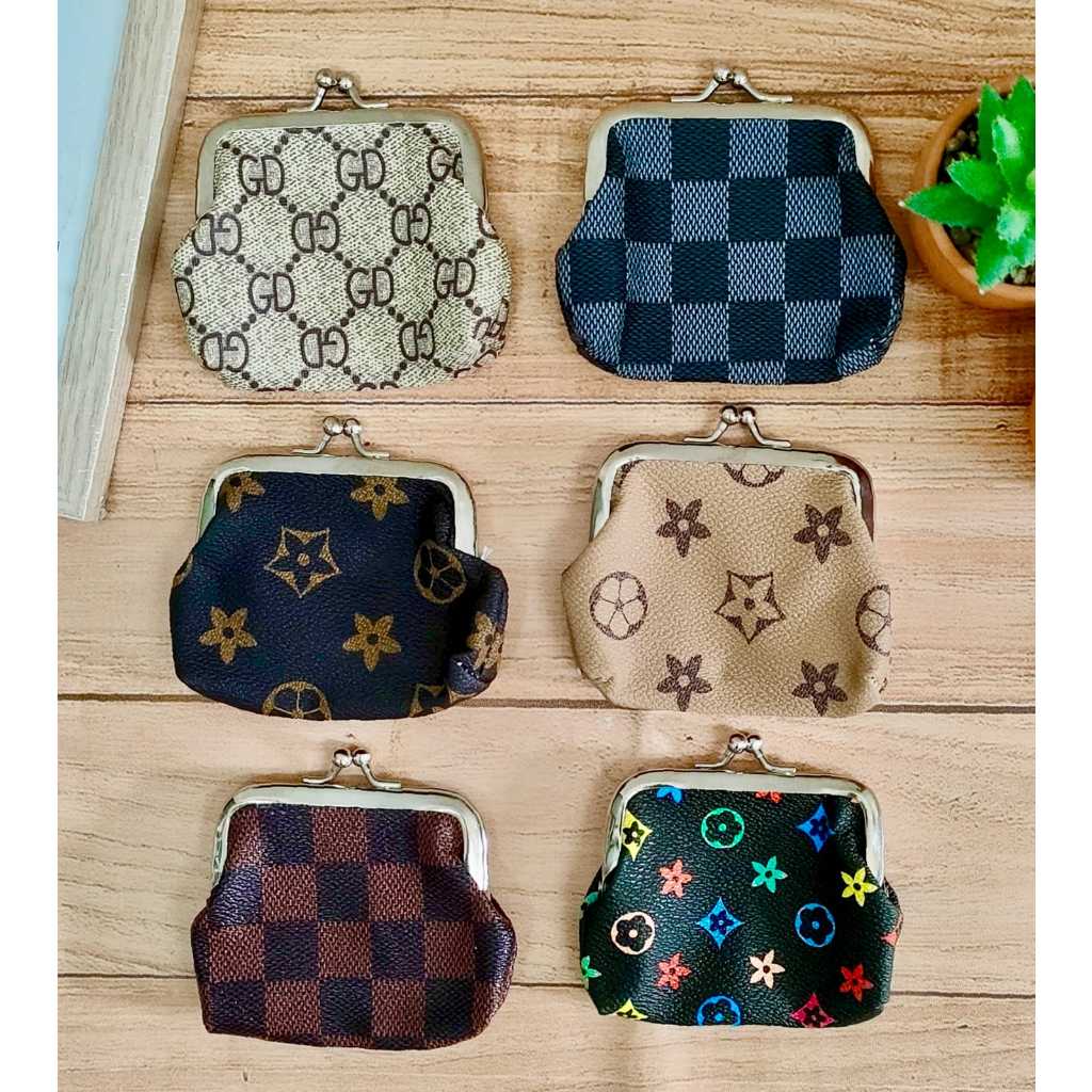 Dompet Koin Wanita - Dompet Koin Jadul Tas Simple - Dompet Kotak-Kotak Logo - Dompet Waterpoof