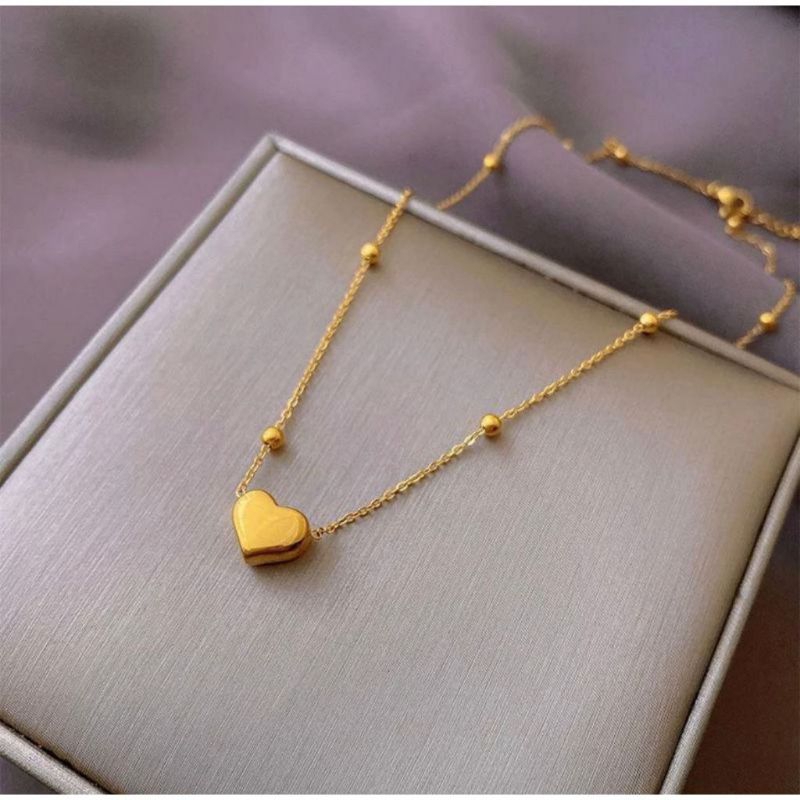 kalung love wanita model korea simple aesthetic