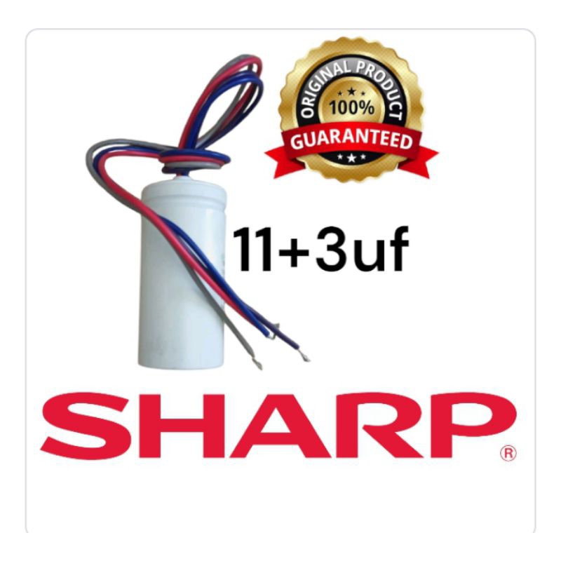 KAPASITOR CAPASITOR ORIGINAL MESIN CUCI 2 TABUNG SHARP BICAI CBB60 3  11uf
