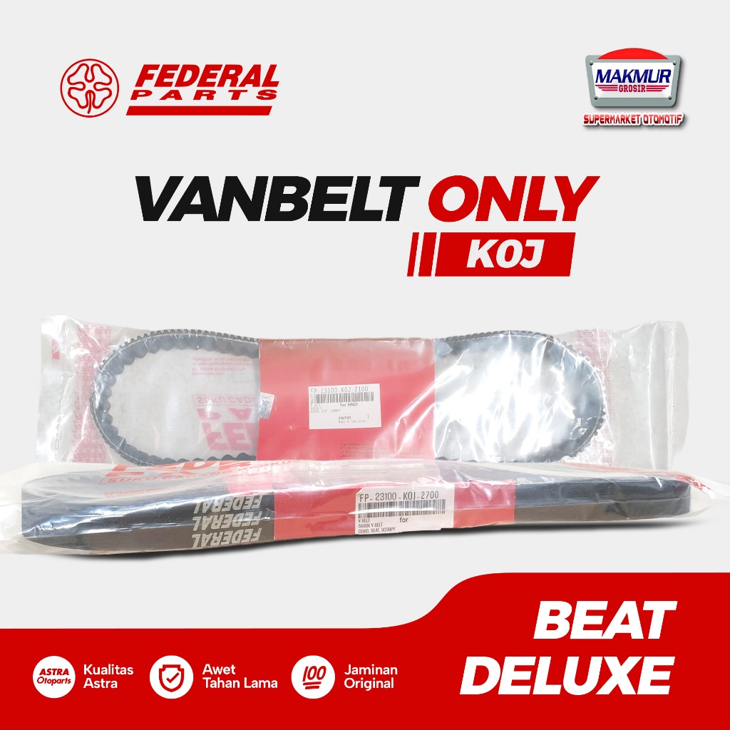 Vanbelt Only V-BELT BEAT DELUXE GENIO (K0J) Original Federal Parts