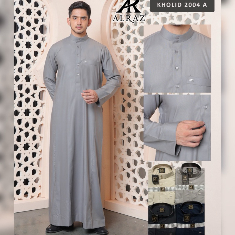 ALRAZ Gamis Saudi Premium Motif Terbaru Cotton Premium Lengan Panjang ~ Jubah Alraz Model Haramain K