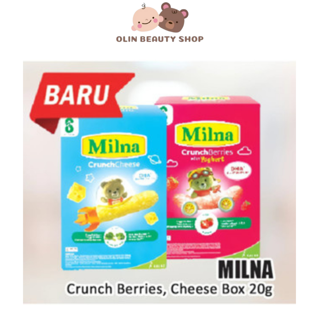 MILNA Crunch Box 20Gr Baru Cemilan MPASI Snack Bayi 8+ Bulan
