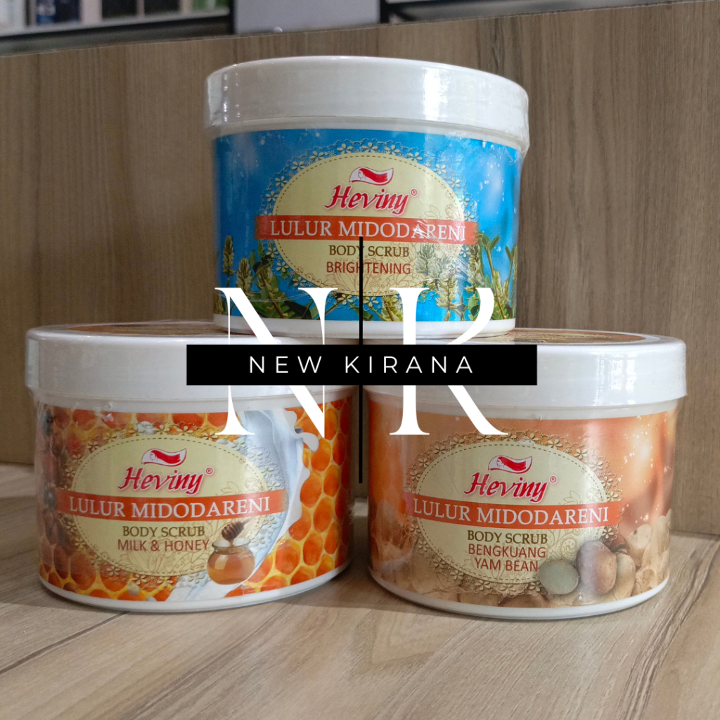 HEVINY Midodareni Body Scrub / Lulur 500gr - Exfoliasi Kulit / Pencerah/ Melembutkan Tubuh