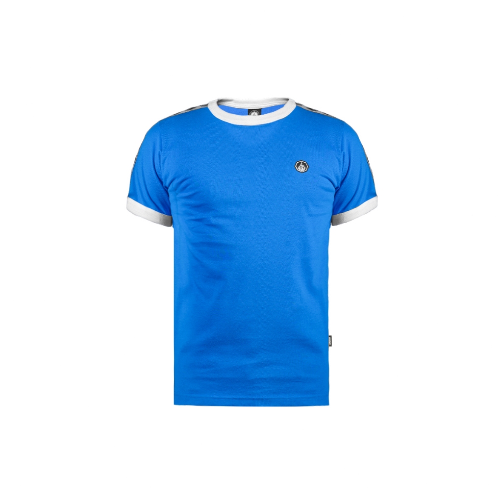 Prung Polvsen Ringer Tshirt Taped Octagon Kaos Ring Tshirt Warna Biru