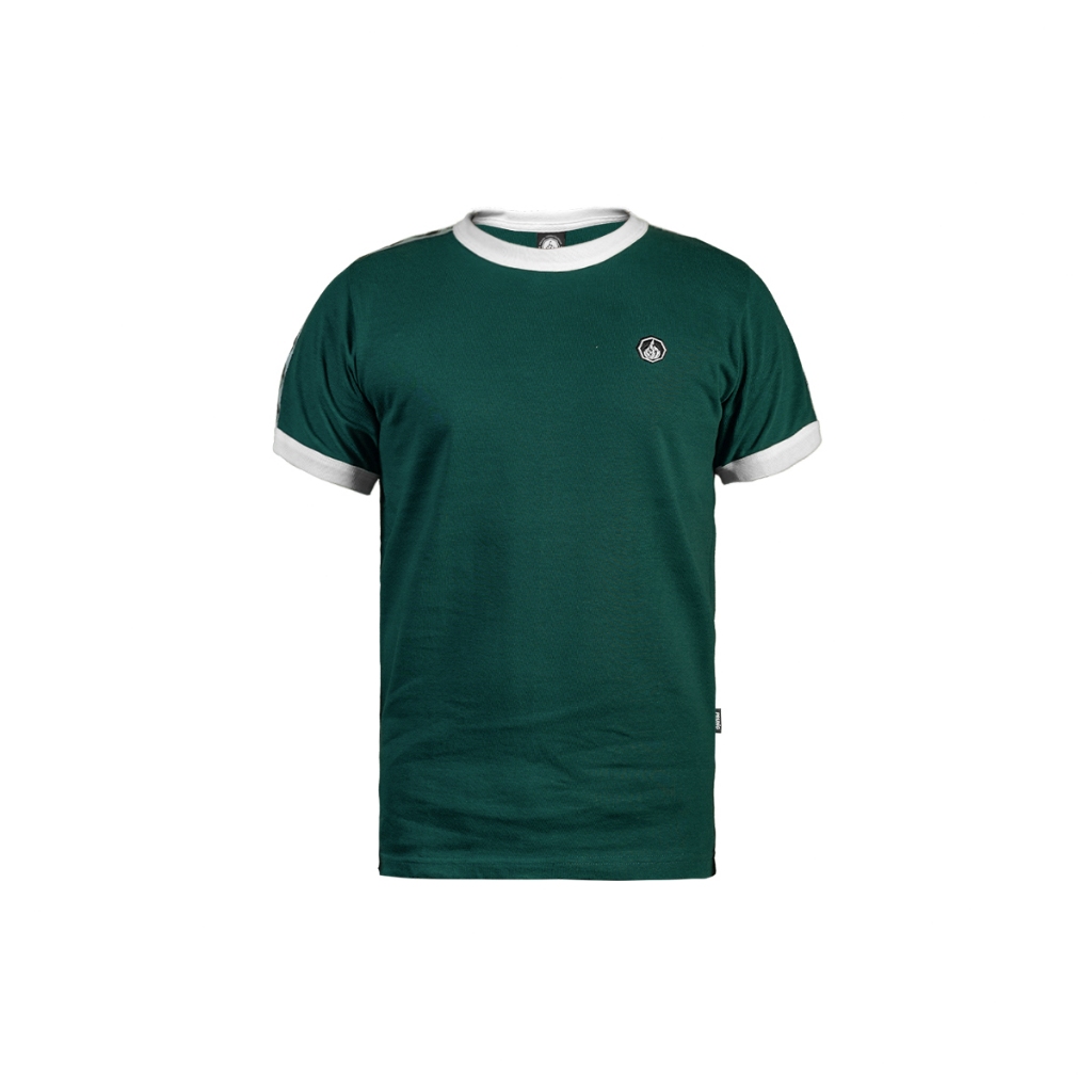 Prung Vilport Ringer Tshirt Taped Octagon Kaos Ring Tshirt Warna Hijau