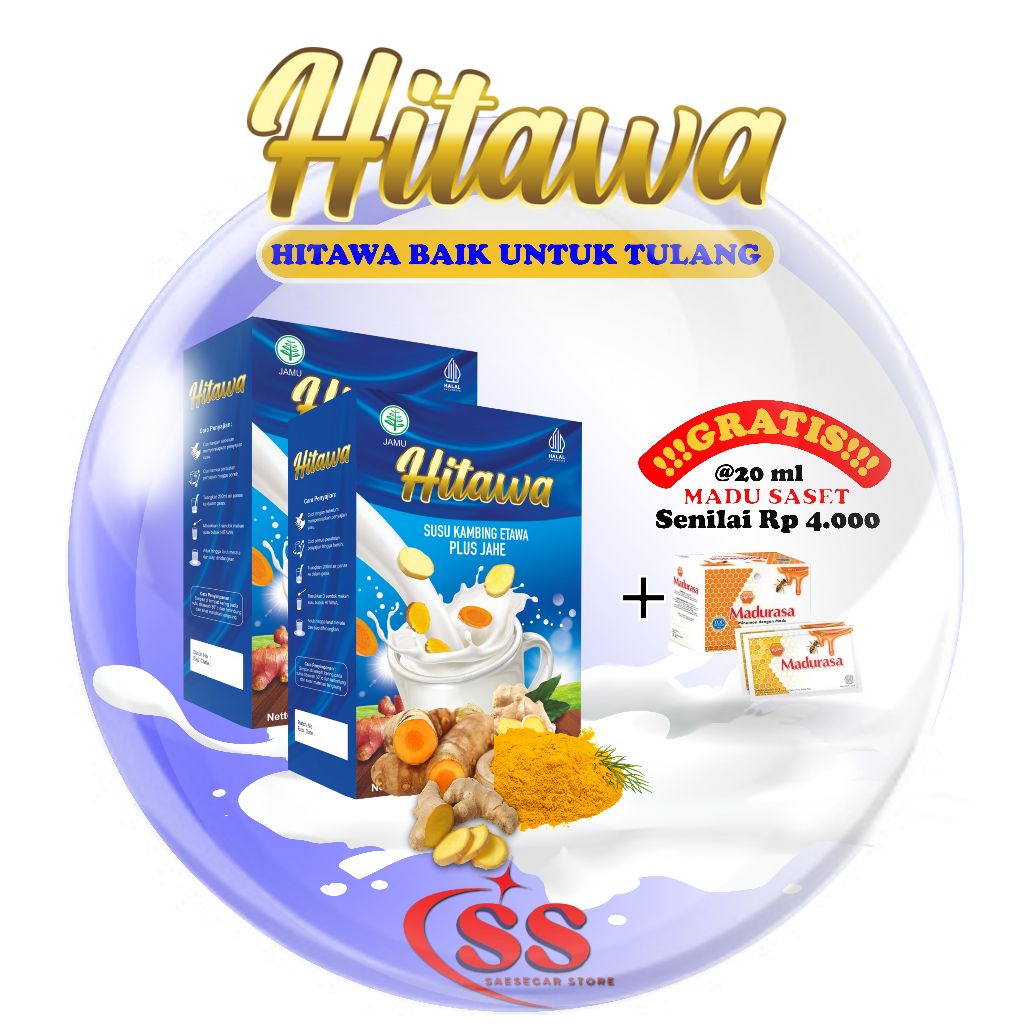 

[HITAWA 2 KOTAK FREE 2 MADU SASET] ATASI nyeri sendi,Tulang,Asam urat,cuaca dingin