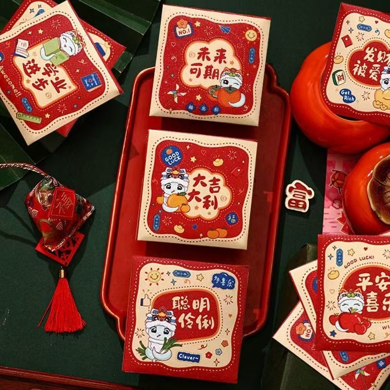 

Angpau Imlek Ular 2025/ Angpao Imlek Tahun Ular/ Small Snake Red Envelope 2025/ Chinese New Year Red Envelope 2025