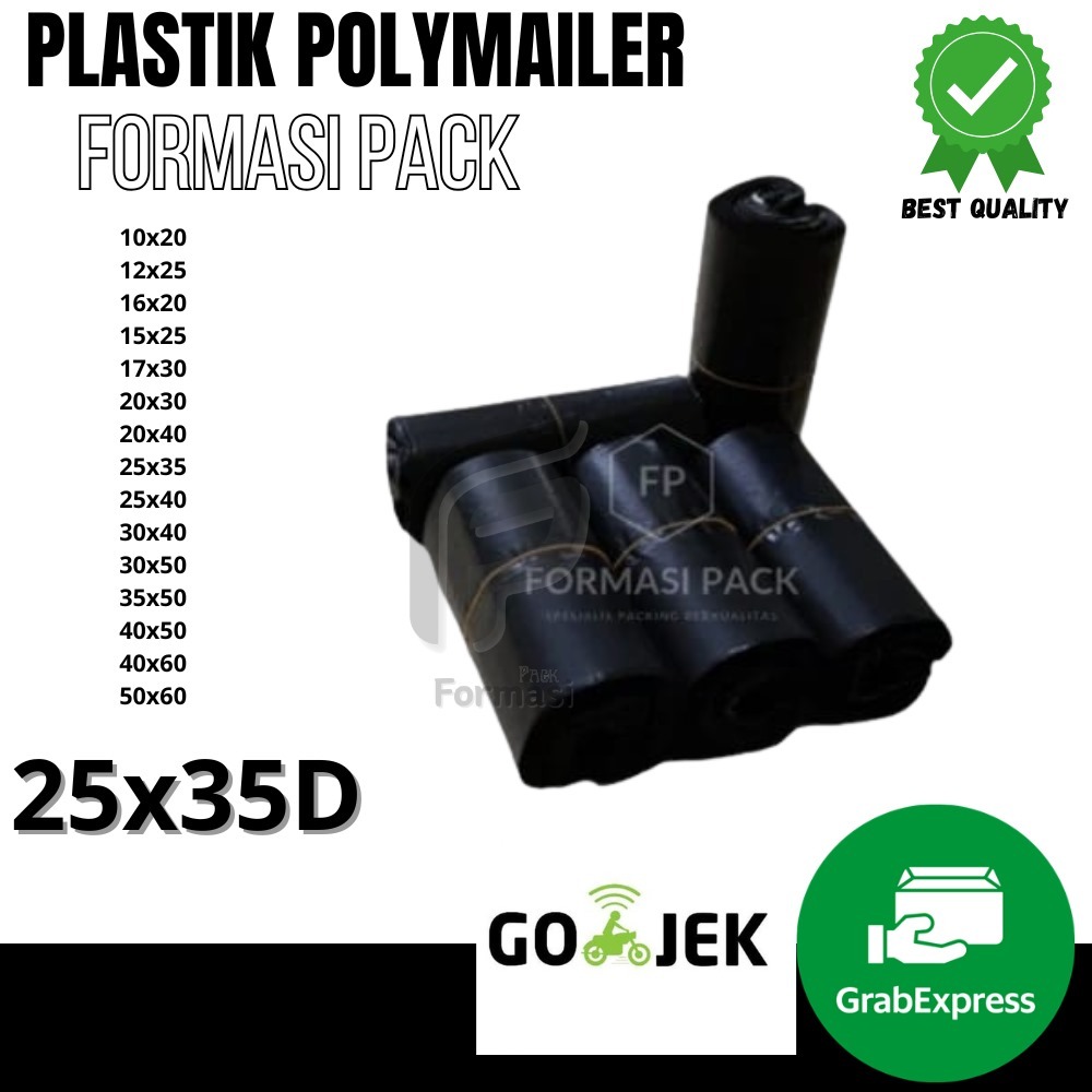 

PLASTIK POLYMAILER 25x35 GRADE D kantong packing HD sudah ada lem perekat