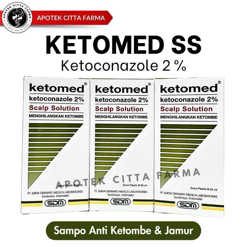 KETOMED 2% SCALP SOLUTION 60 ml - Sampo Mengatasi Ketombe dan Panu